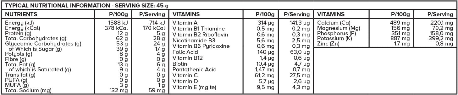 Switch Energy Bar Orange Bubblegum Nutri-table - 45g