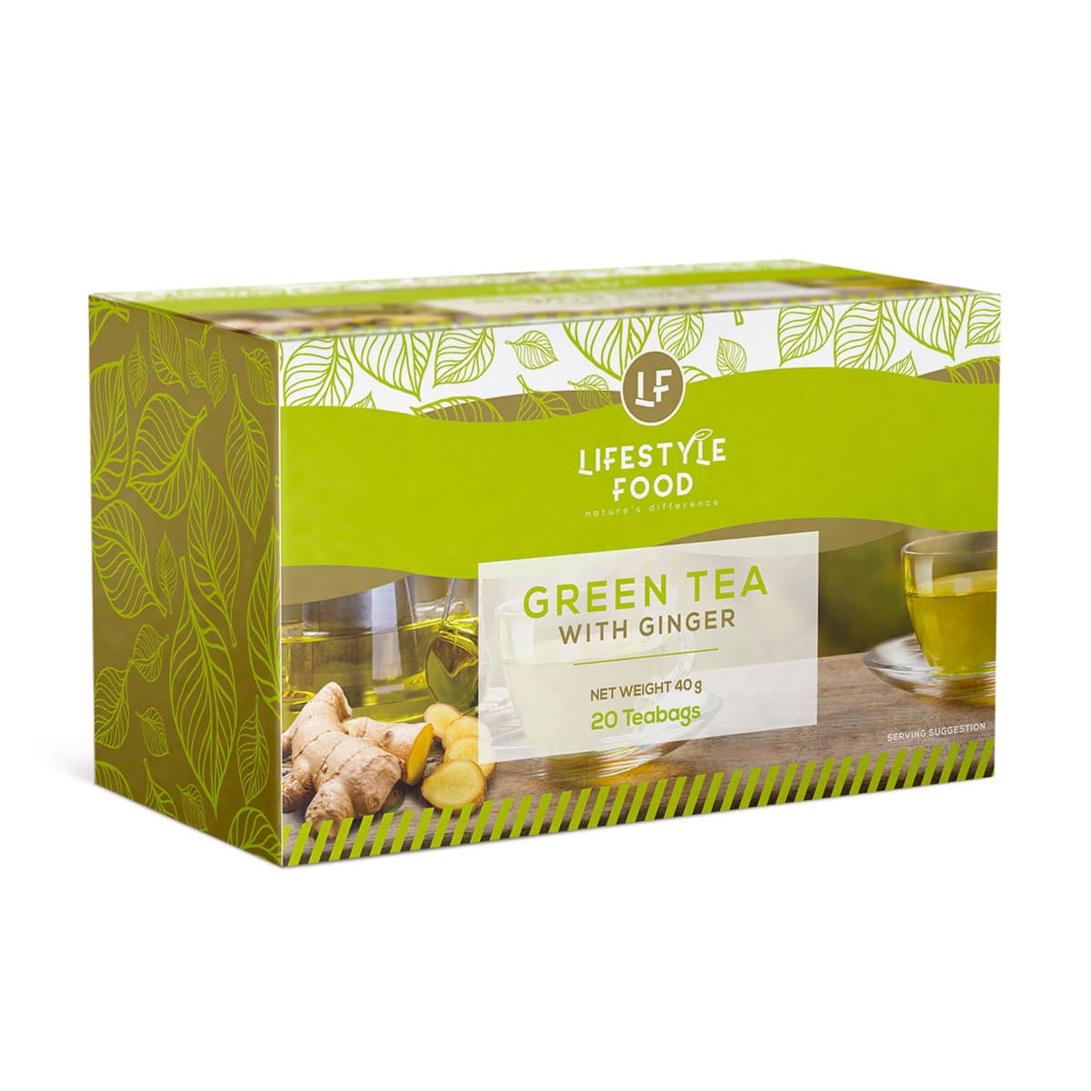 Lifestyle Food Green Tea Ginger - 20 Teabags