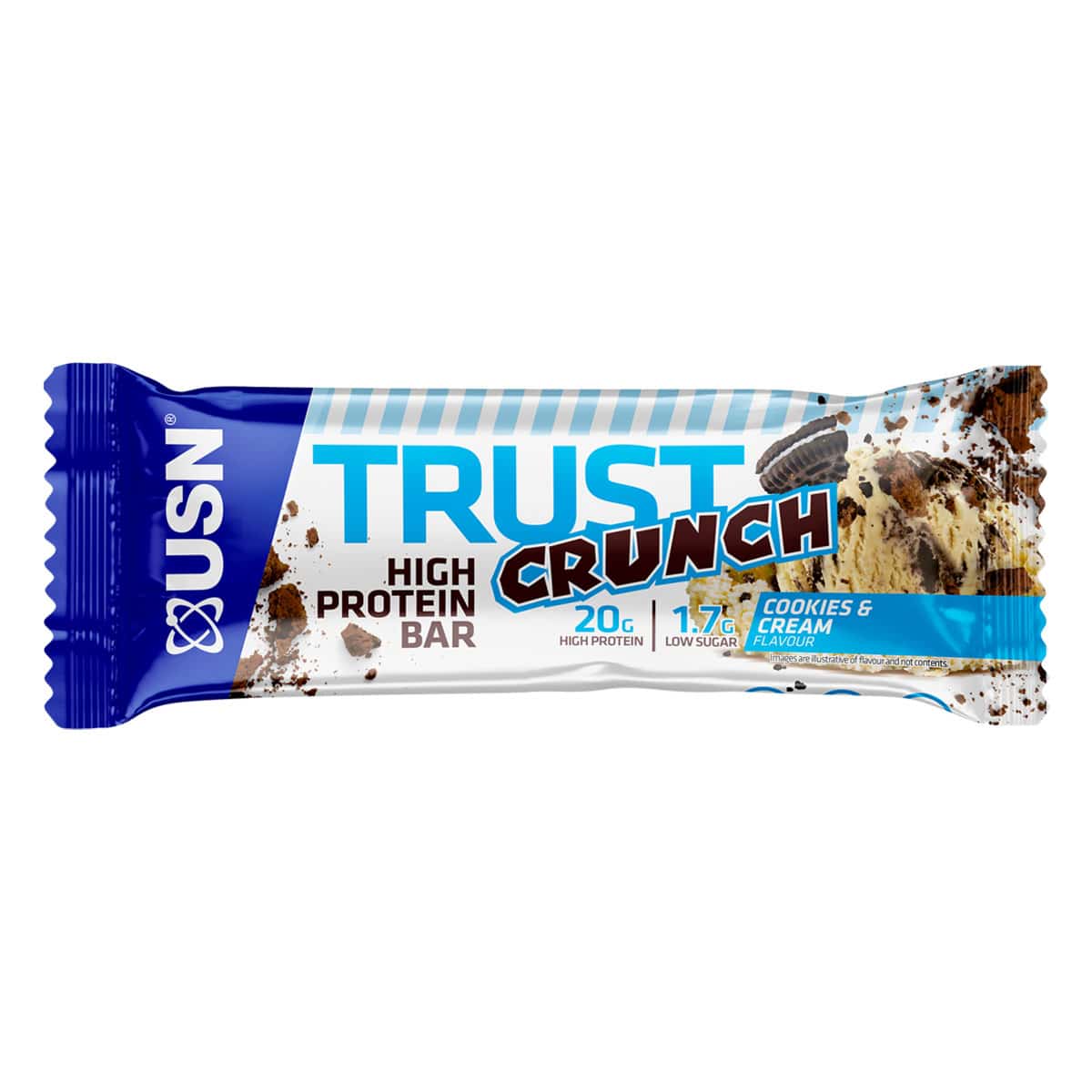 USN Trust Crunch Protein Bar Cookies & Cream - 60g