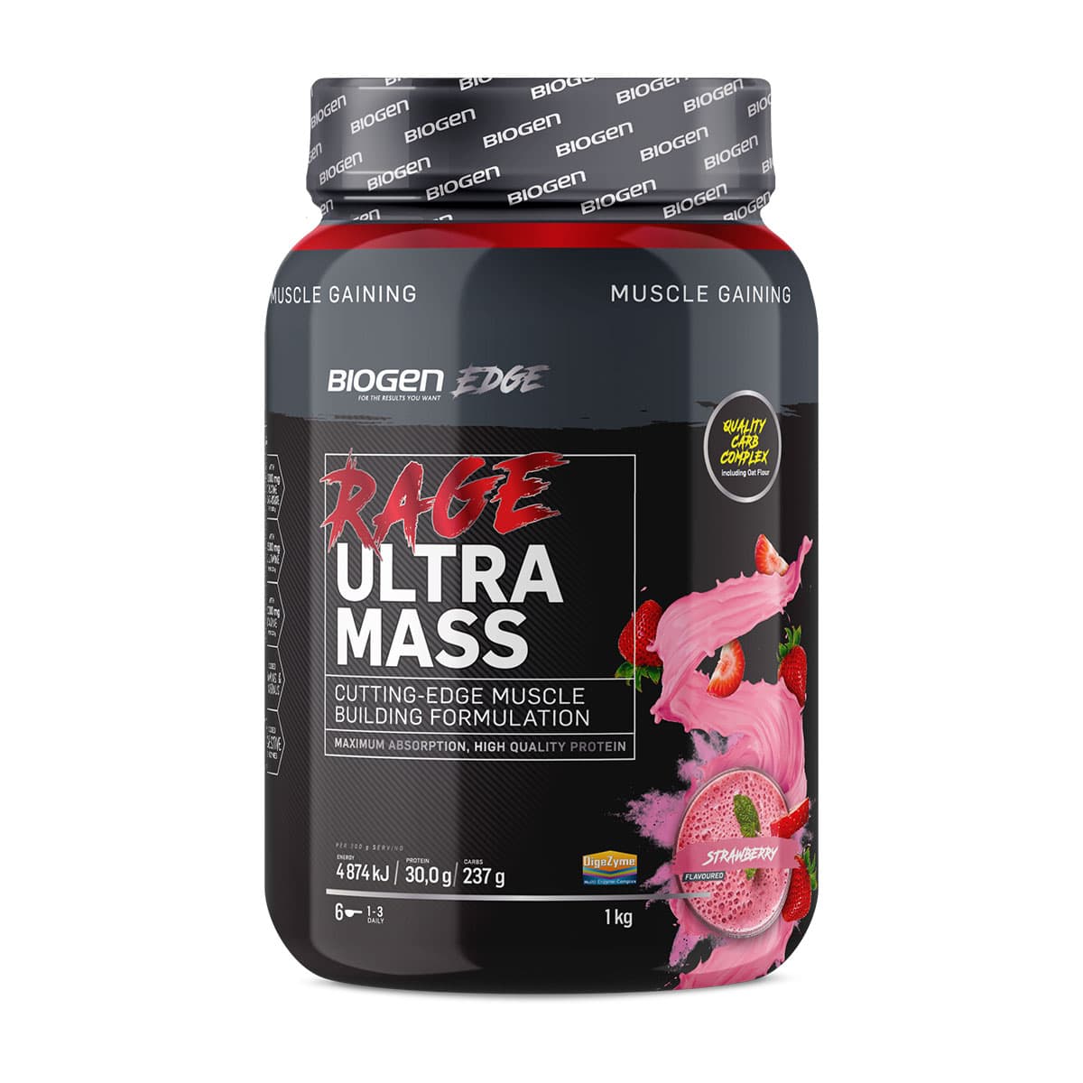 Biogen Rage Ultra Mass Strawberry - 1kg
