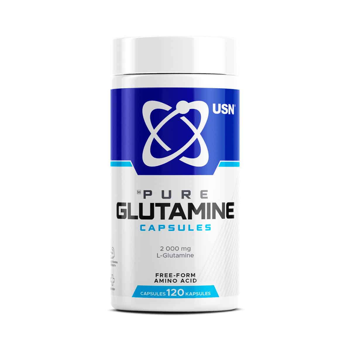 USN Pure Glutamine Capsules 2000mg - 120 Caps