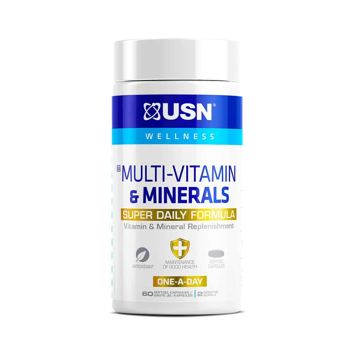 USN Daily Multivitamin & Minerals - 60 Softgel Caps