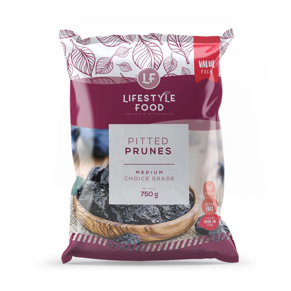 Lifestyle Food Pitted Prunes Value Pack - 750g
