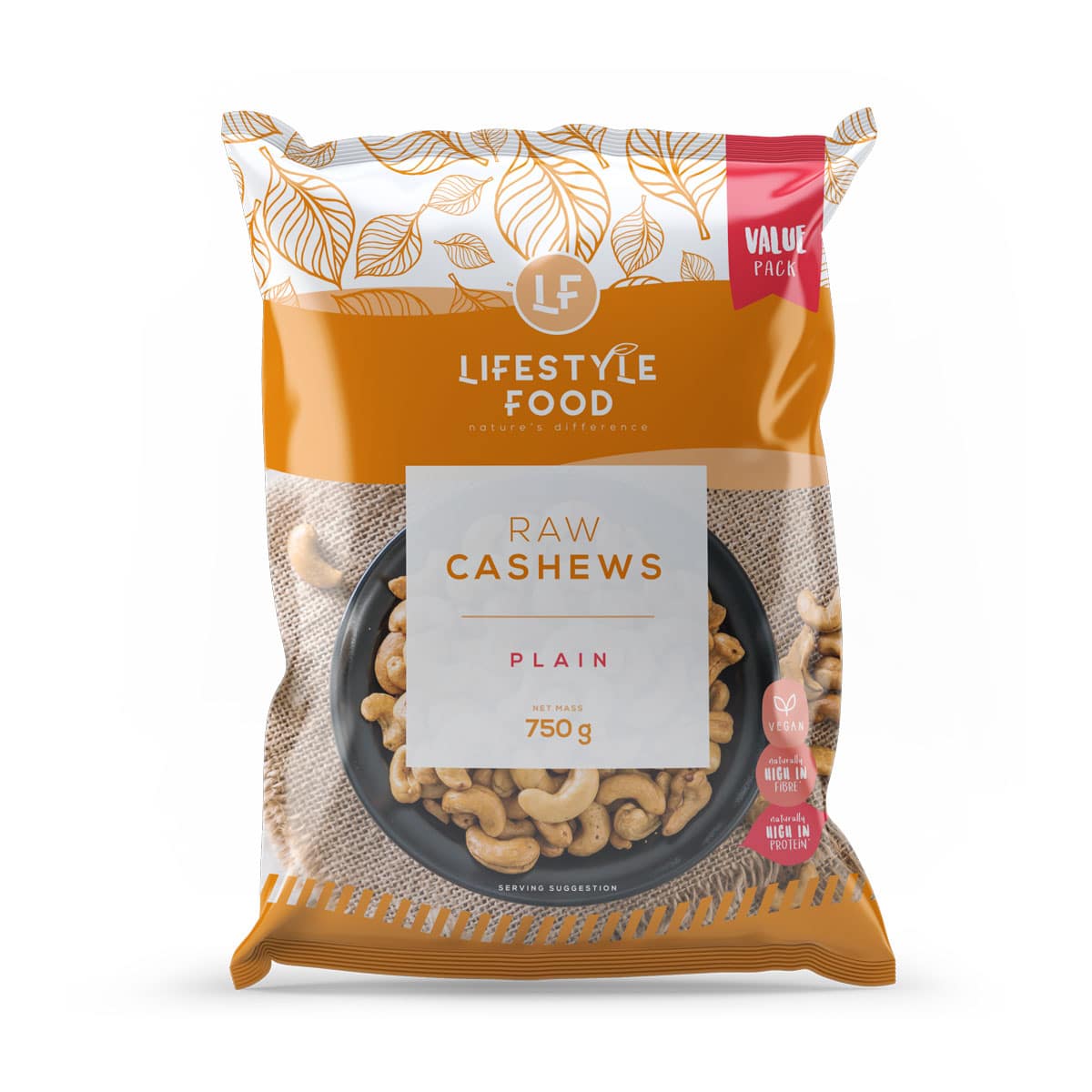 Lifestyle Food Raw Cashews Value Pack - 750g