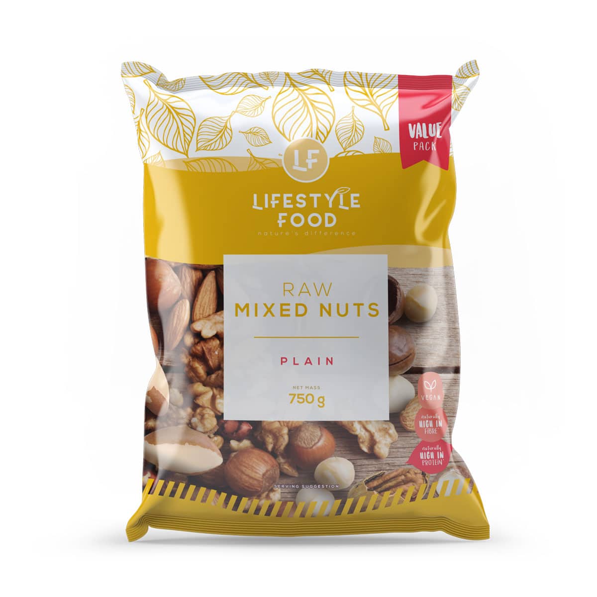Lifestyle Food Raw Mixed Nuts Value Pack - 750g