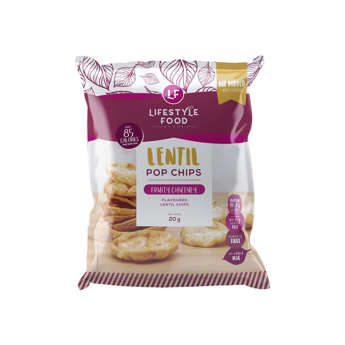 Lifestyle Food Air Popped Chips Fruit Chutney - 20g