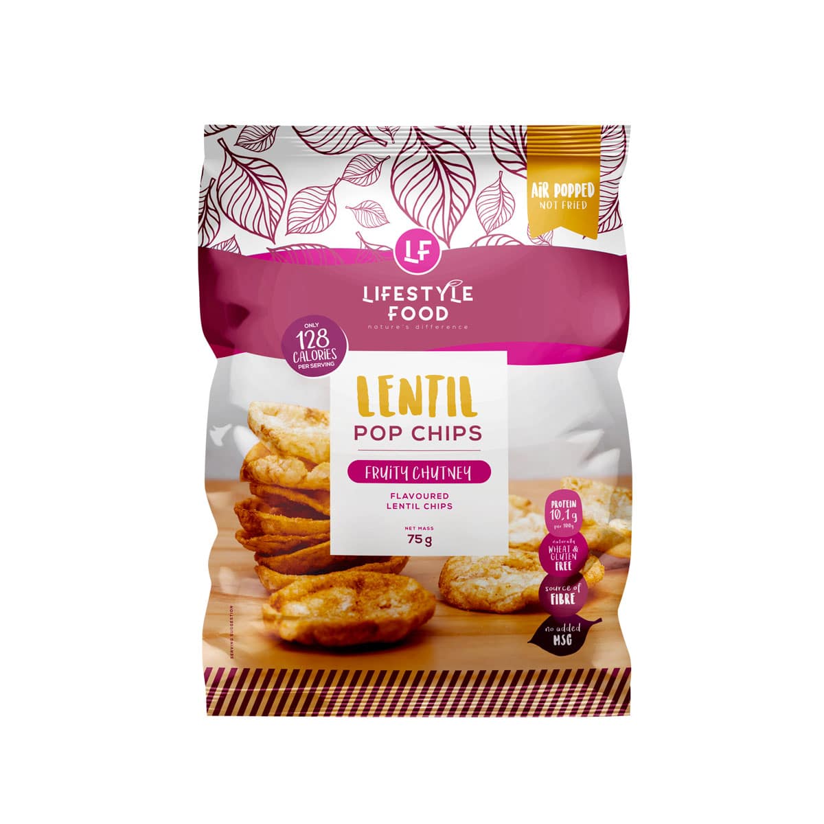 Lifestyle Food Air Popped Chips Fruit Chutney - 75g