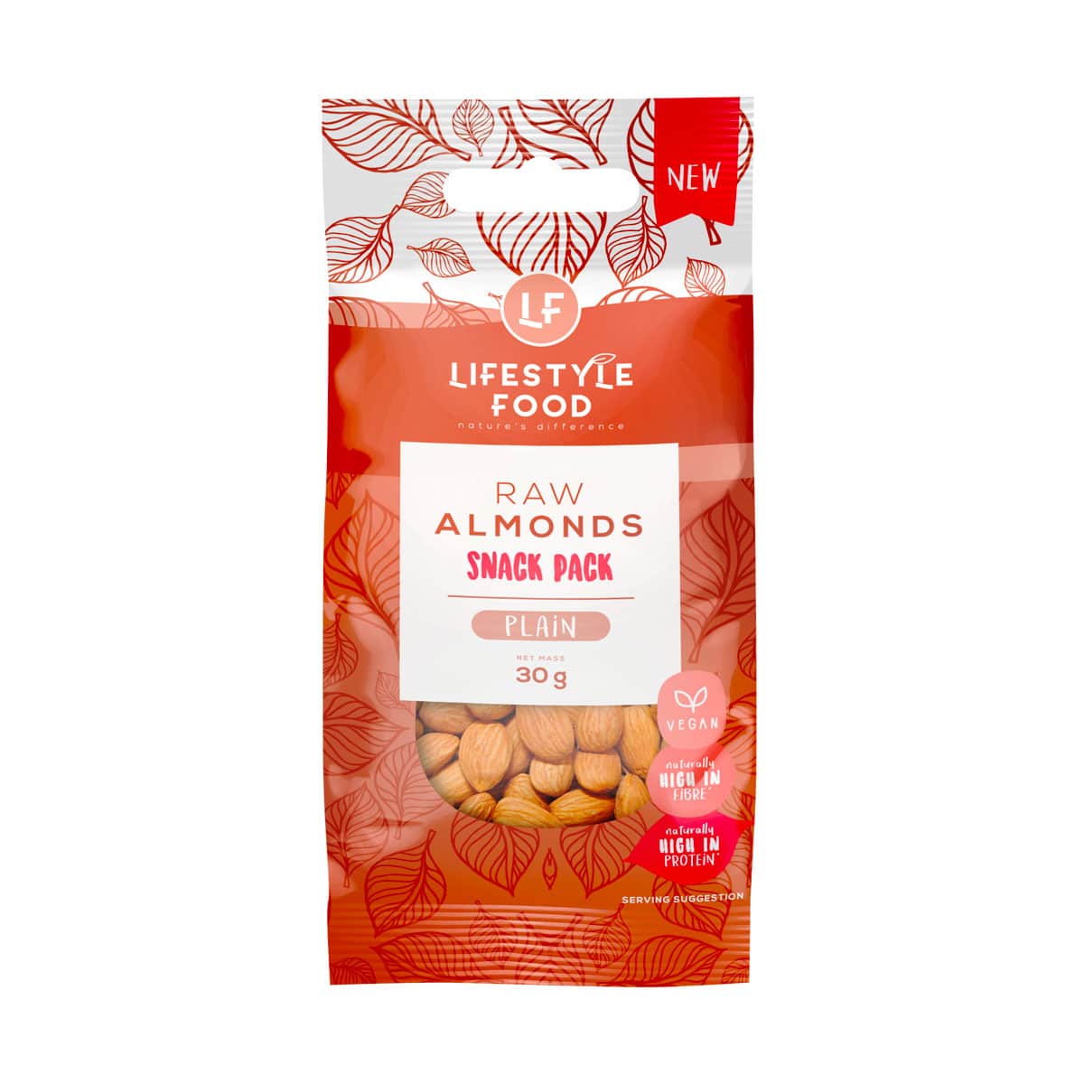 Lifestyle Food Almond Snack Pack Plain - 30g