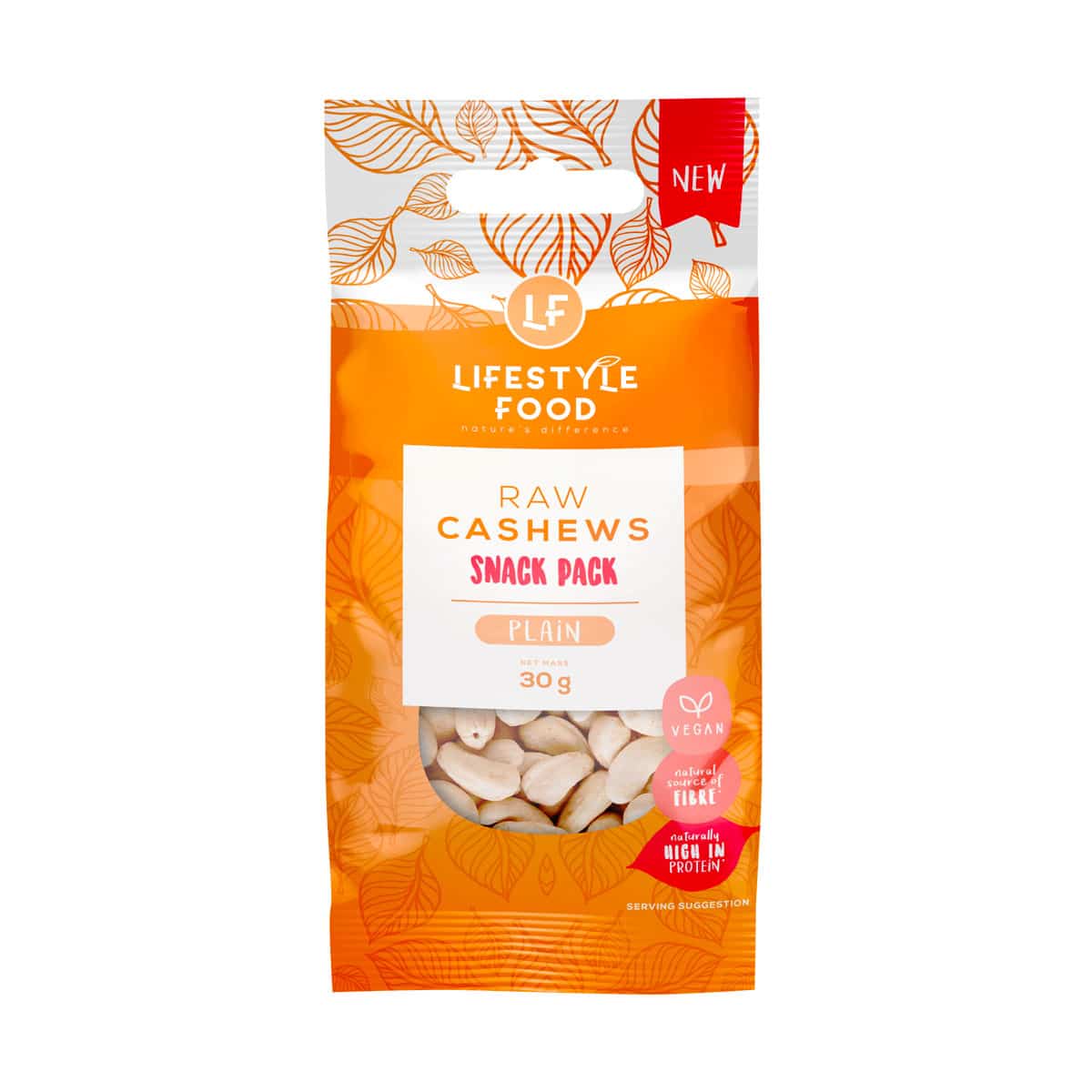 Lifestyle Food Cashew Snack Pack Plain - 30g