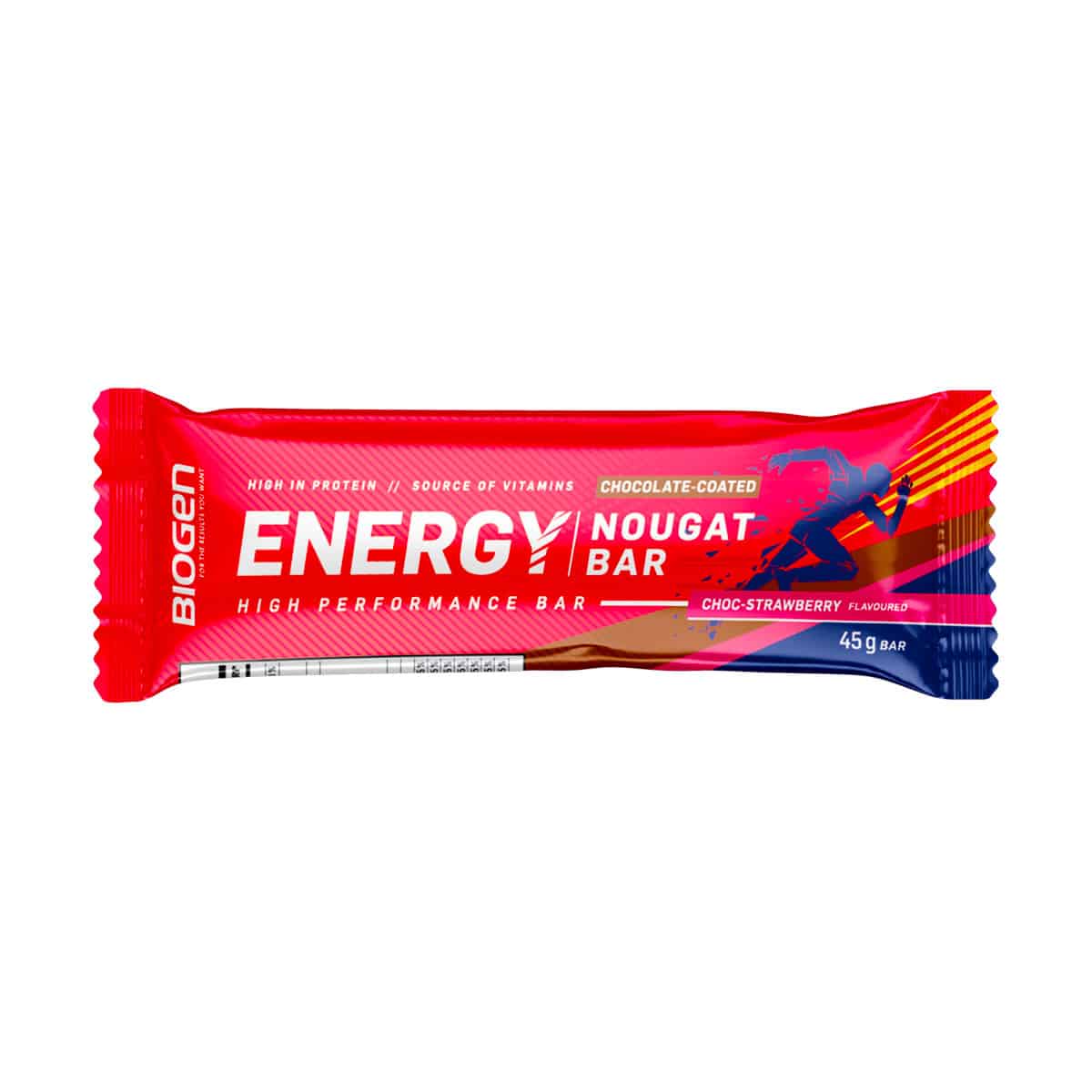 Biogen Energy Nougat Bar Choc-Strawberry - 45g