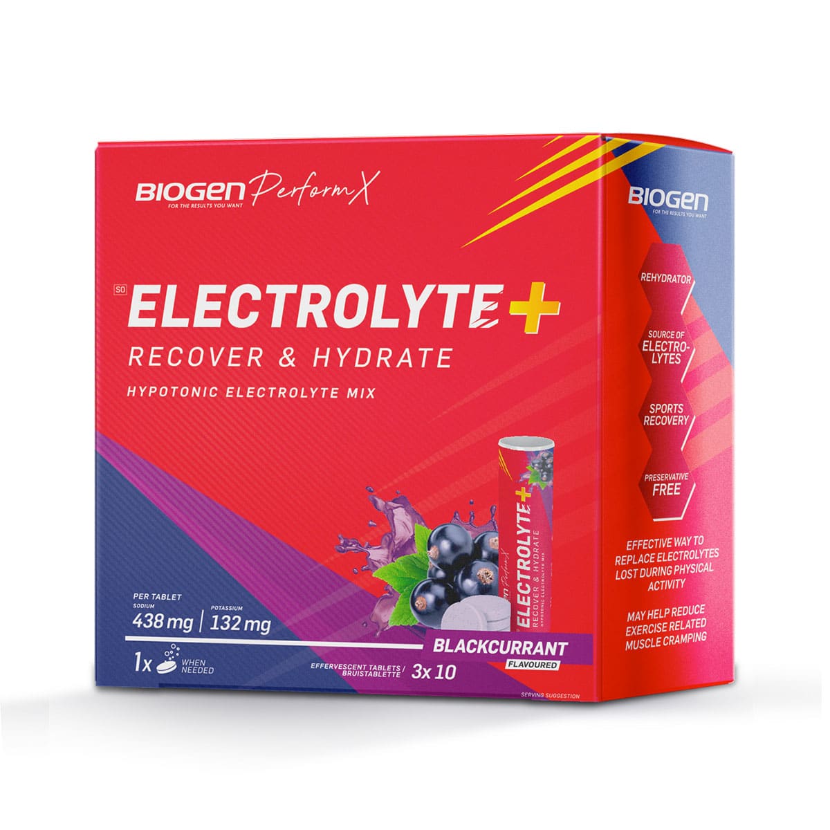 Biogen Electrolyte Plus Fizzy Blackcurrant - 30 Tabs