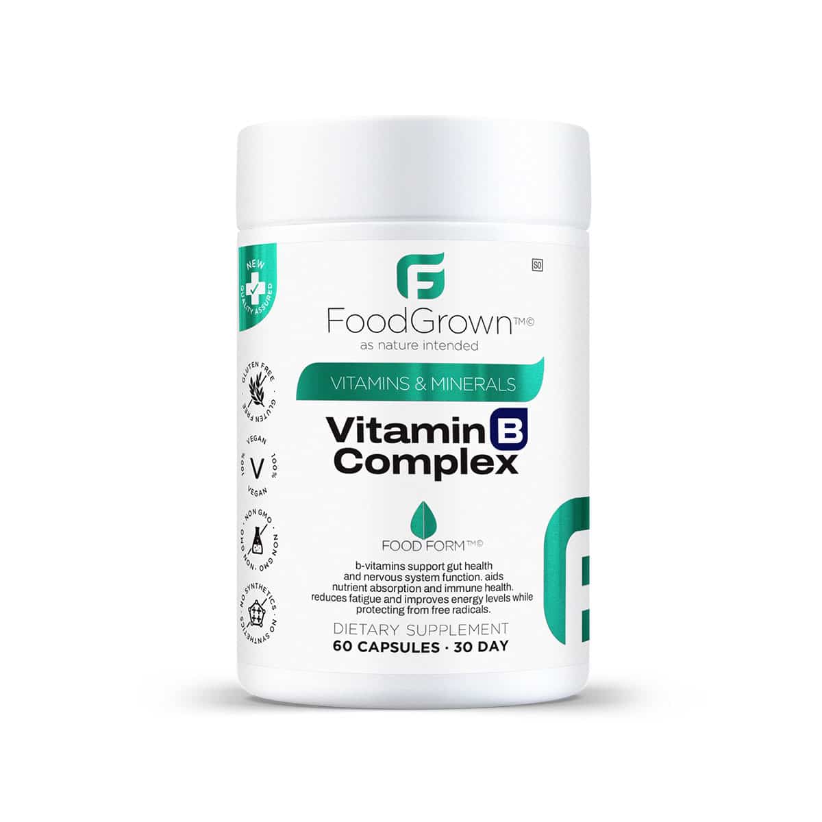 Food Grown Vitamin B Complex - 60 Vegecaps