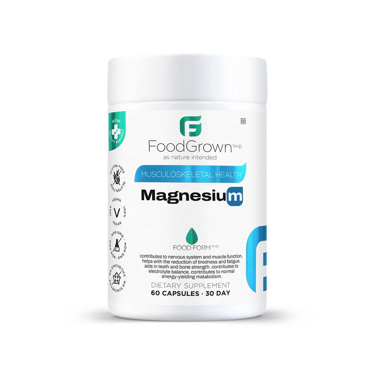 Food Grown Magnesium 1000mg - 60 Vegecaps