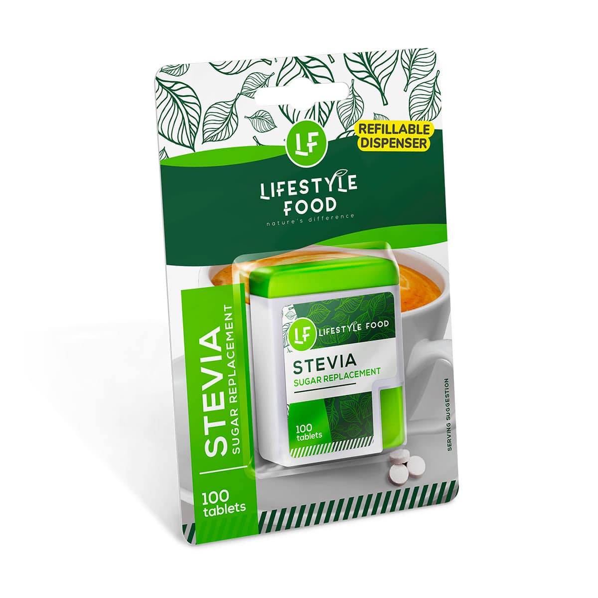 Lifestyle Food Stevia Sugar Dispenser - 100 Tabs