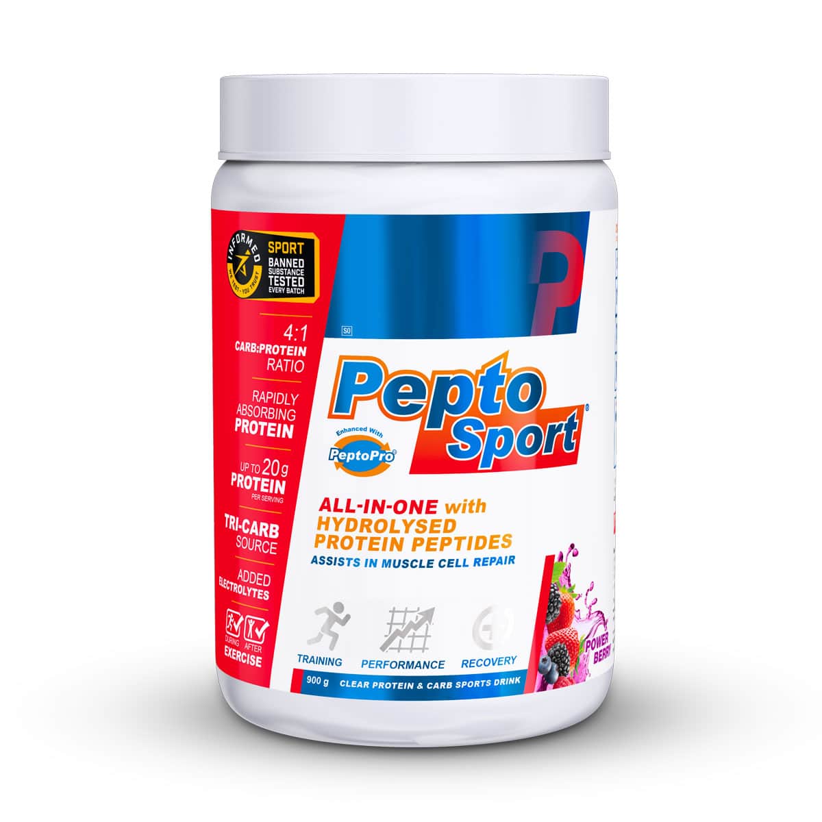 @Life PeptoSport Protein Drink Mix Mixed Berry - 900g
