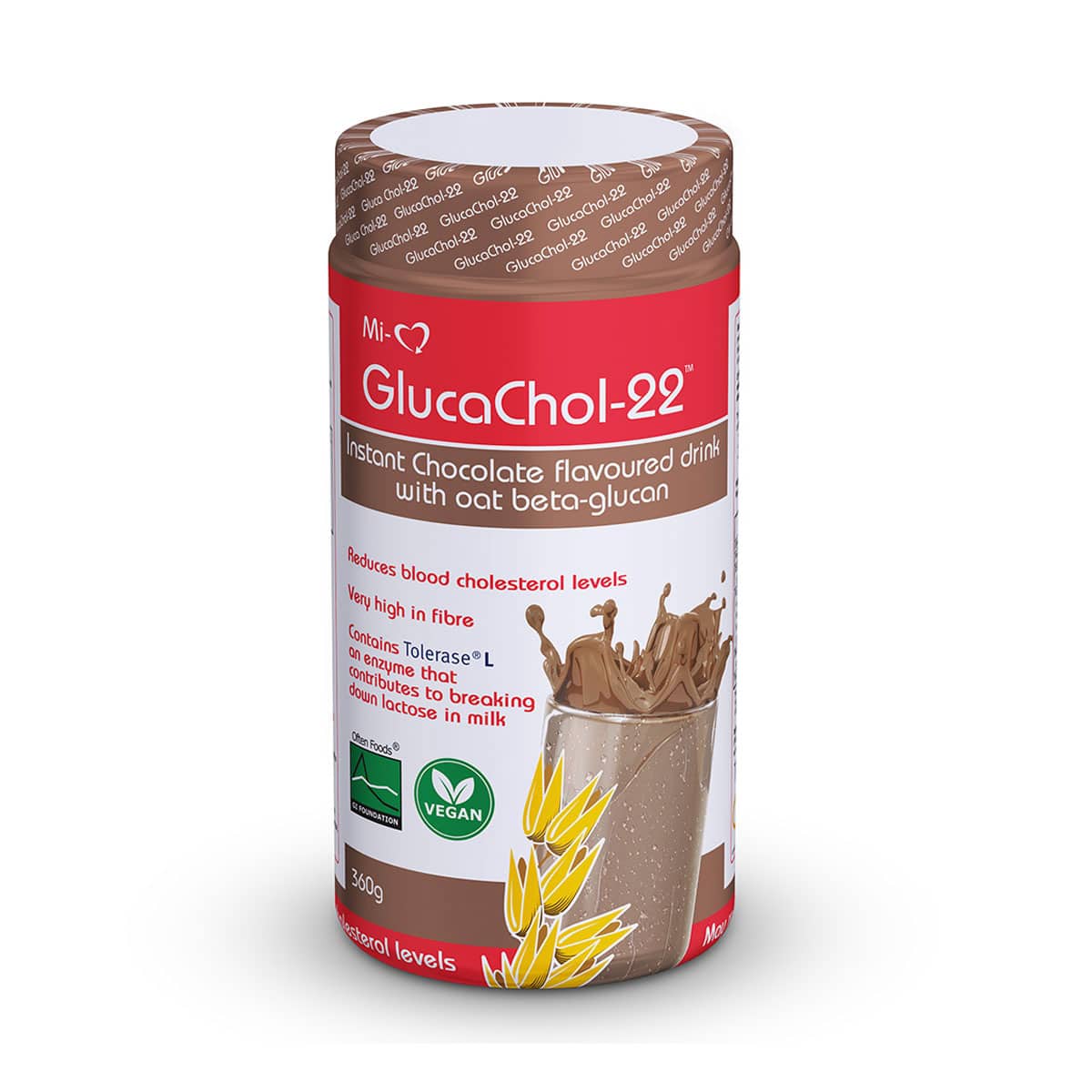 @Life GlucaChol-22 Oat Bran Powder Chocolate - 360g