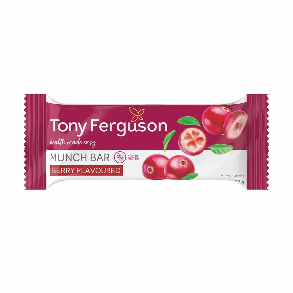 Tony Ferguson Munch Protein Bar Berry - 55g