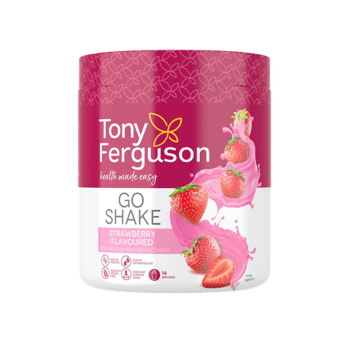 Tony Ferguson GO Shake Strawberry - 500g