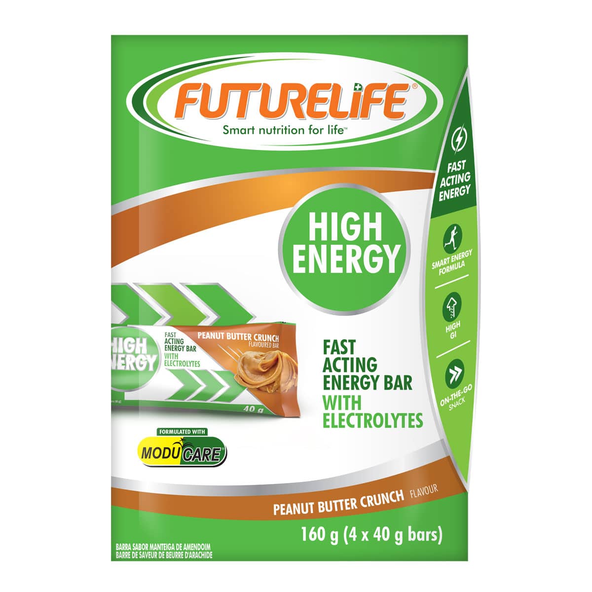Future Life High Energy Bars 4 Pack Peanut Butter - 40g