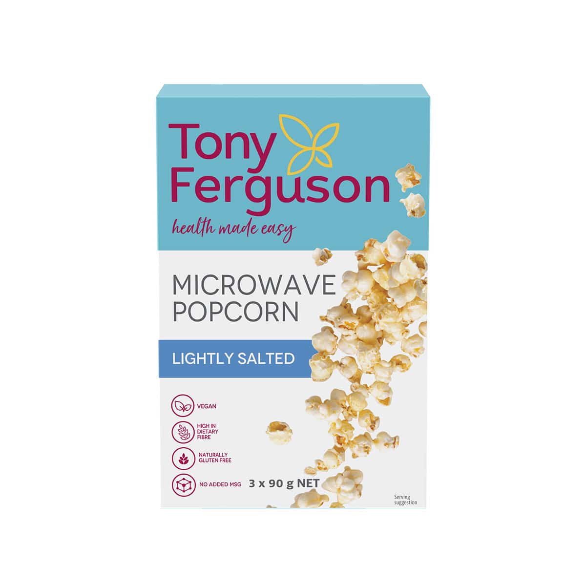 Tony Ferguson Microwave Popcorn Lightly Salted - 270g