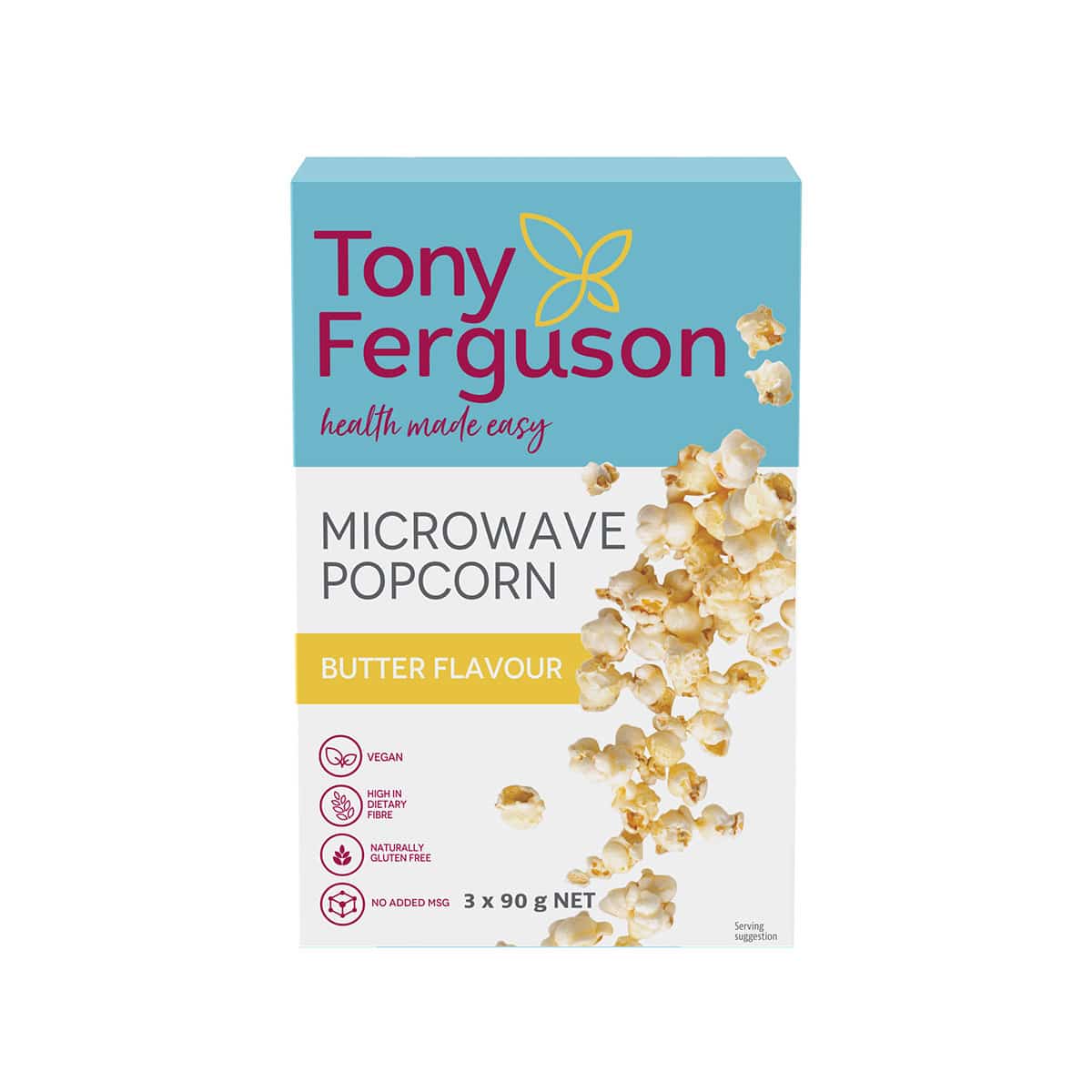 Tony Ferguson Microwave Popcorn Butter - 270g