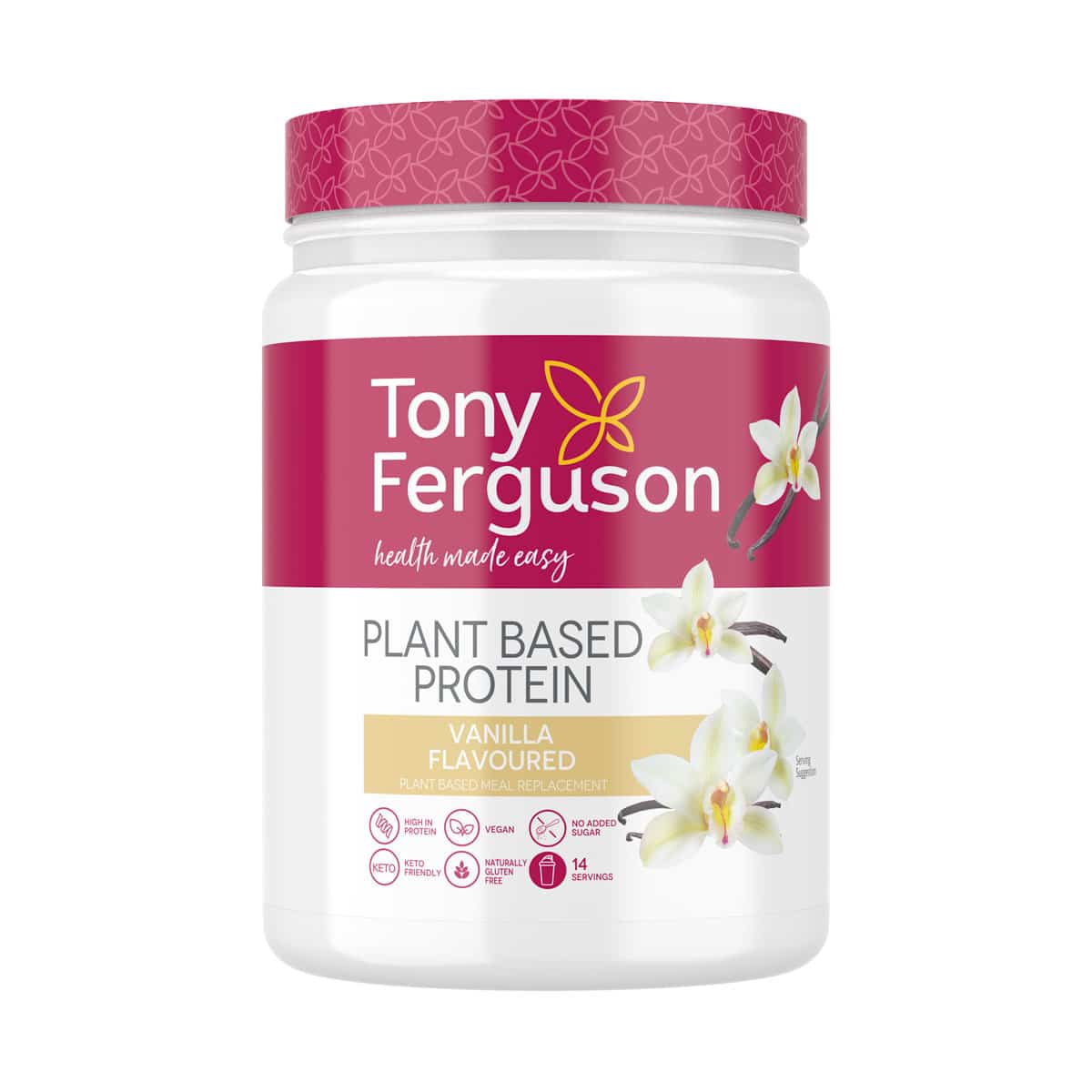 Tony Ferguson Plant Based Protein Shake Vanilla - 420g