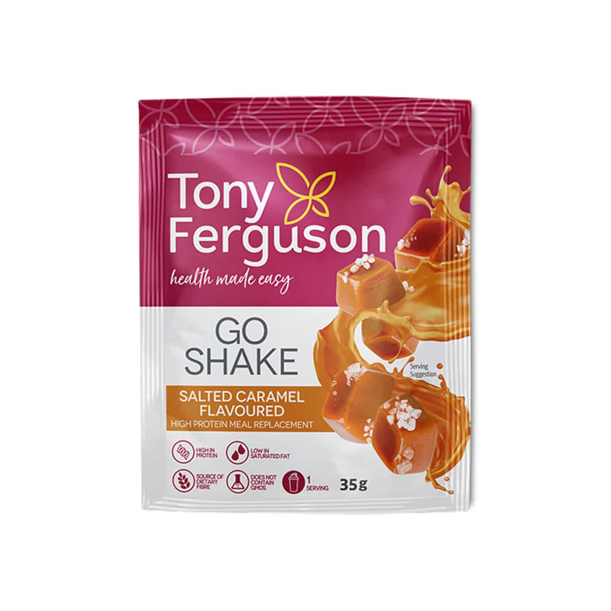 Tony Ferguson GO Shake Sample Sachet Salted Caramel - 35g