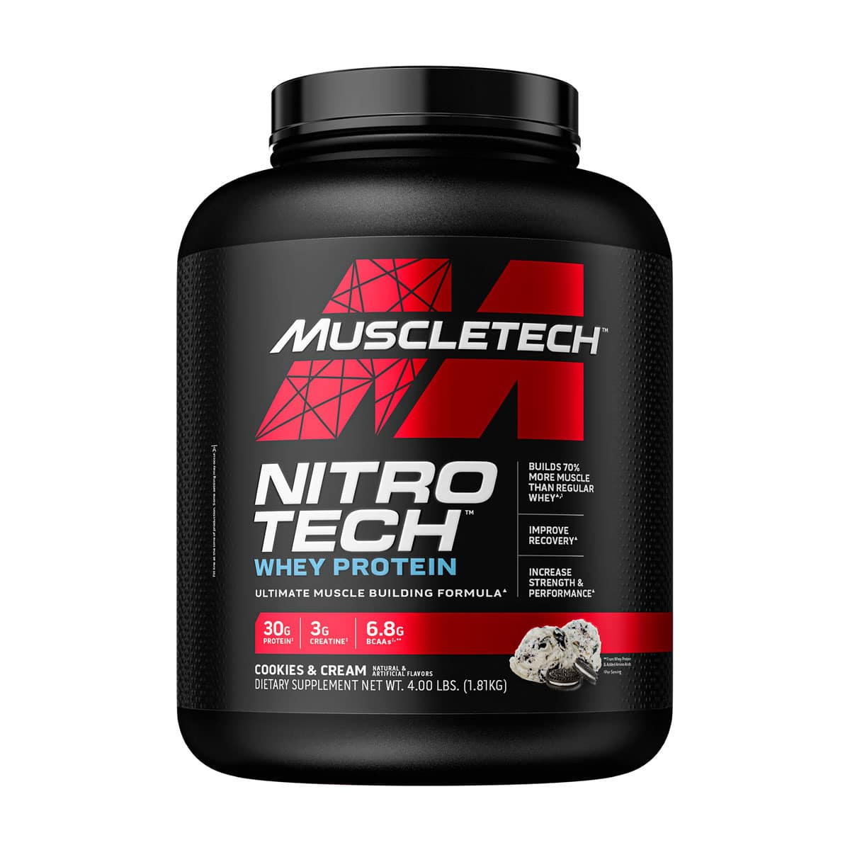 Muscletech Nitro-Tech Whey Protein Cookies & Cream - 1.8kg