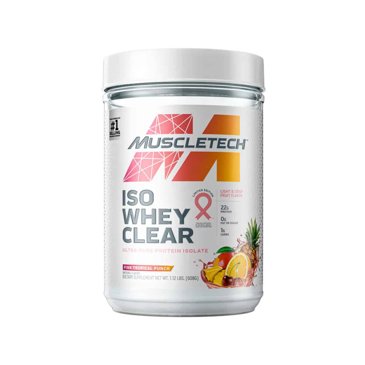 Muscletech Iso Whey Clear Pink Tropical Punch - 508g