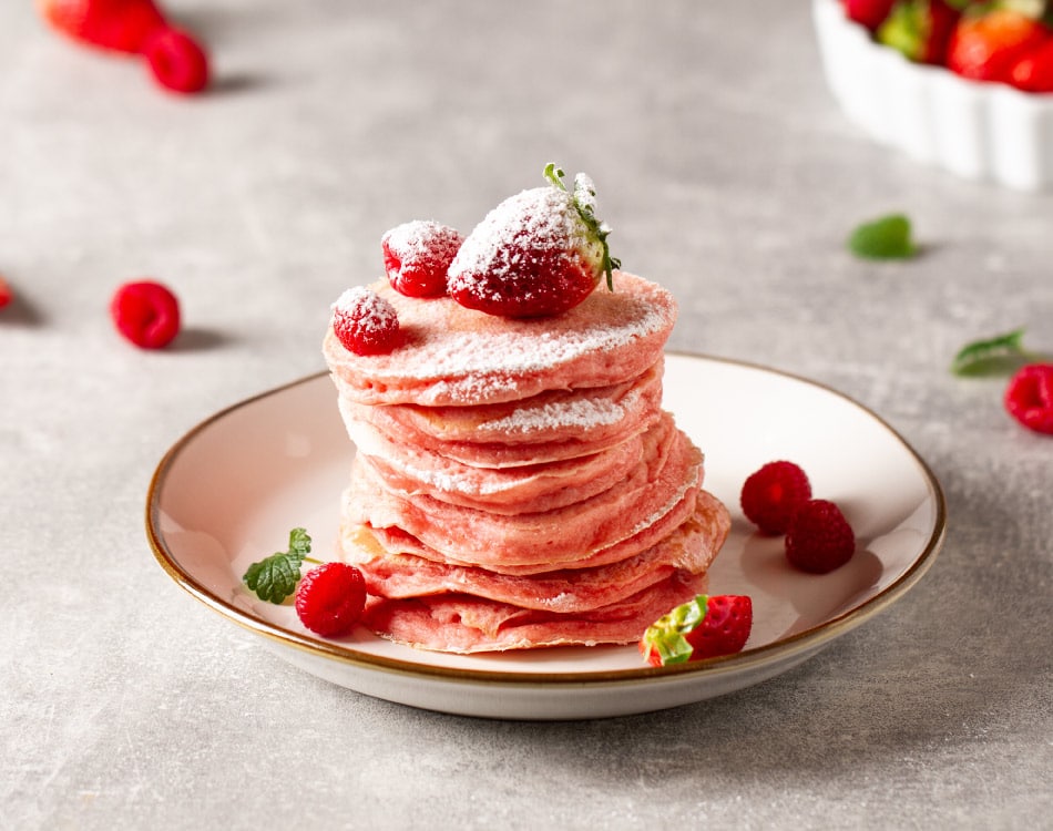 strawberry-protein-pancakes